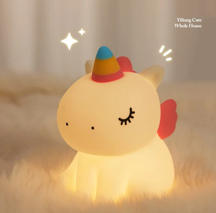 Lampka nocna LED królik silikonowy, dotykowa