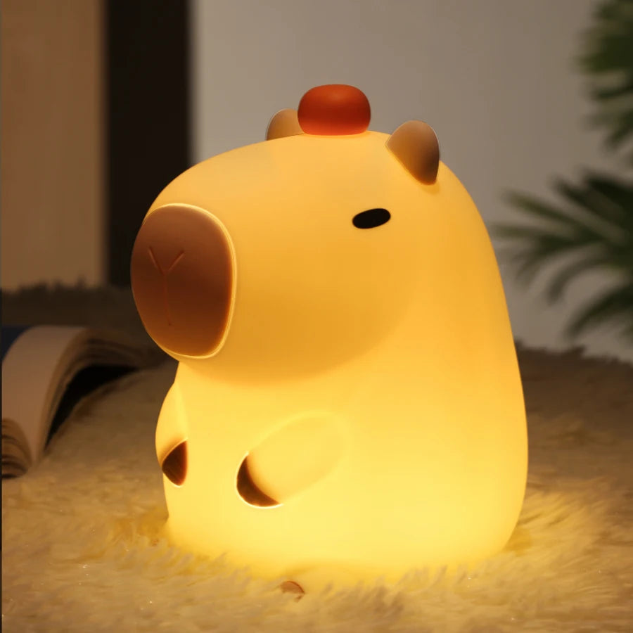 Lampka nocna LED królik silikonowy, dotykowa